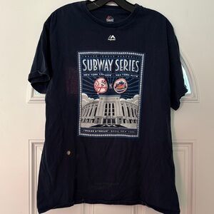 Navy Graphic T-Shirt with Stadium Design
